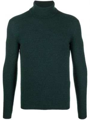 Плетен пуловер Saint Laurent зелено