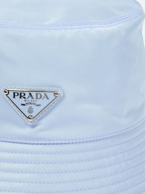 Sombrero de nailon Prada azul