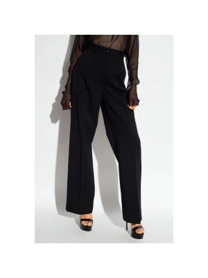 Pantalones rectos de lana Dolce & Gabbana negro