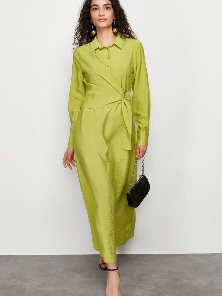 Fonott ruha Trendyol zöld