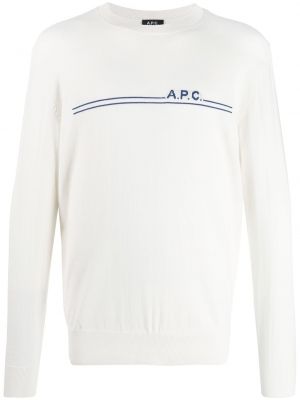 Jersey con estampado de tela jersey A.p.c. blanco