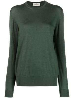 Плетен пуловер Bruno Manetti зелено
