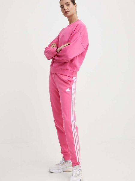 Однотонний светр Adidas рожевий