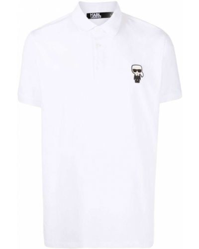 Tricou polo Karl Lagerfeld alb