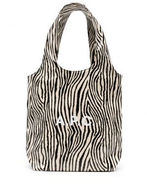 Shopper handtasche mit print mit zebra-muster A.p.c.