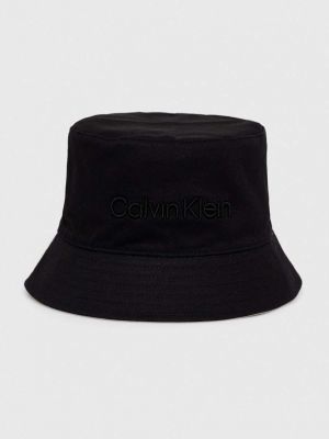 Bavlněný klobouk Calvin Klein černý