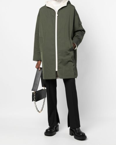 Manteau à capuche Yves Salomon vert