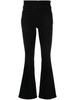Zvonové džíny s vysokým pasem Frame černé