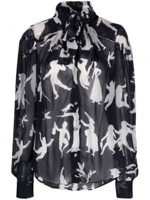 Jedwabna bluzka z nadrukiem Vivienne Westwood