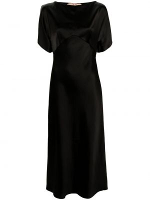 Saténové midi šaty N°21 čierna