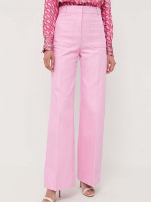 Růžové kalhoty s vysokým pasem Victoria Beckham