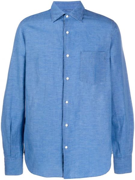 Camisa con botones manga larga Aspesi azul