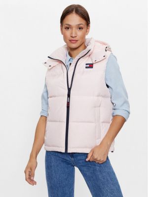Gilet di jeans Tommy Jeans rosa