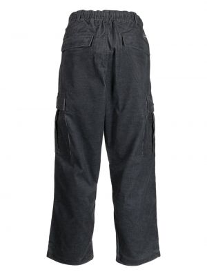 Pantalon cargo en velours côtelé avec applique Chocoolate gris
