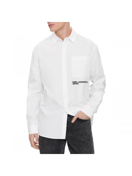 Koszula z długim rękawem Karl Lagerfeld biała