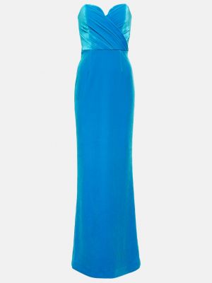 Бархатное платье Rebecca Vallance синее