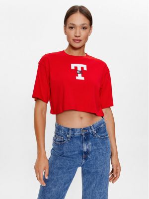 Μπλούζα Tommy Jeans κόκκινο