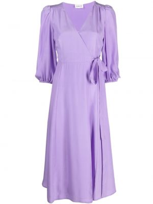Šilkinis vakarinė suknelė v formos iškirpte P.a.r.o.s.h. violetinė
