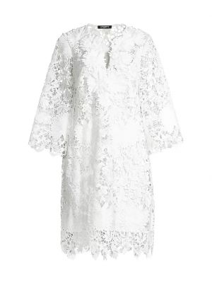 Кружевное платье с пайетками Ungaro белое