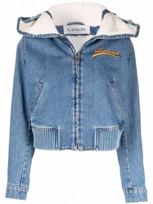 Haftowana kurtka jeansowa z kapturem Lanvin