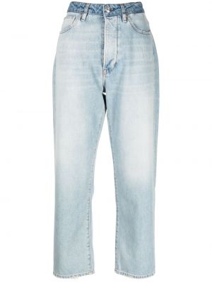 Straight leg jeans a vita bassa 3x1 blu