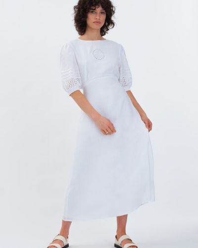 Рокля тип риза Aligne бяло