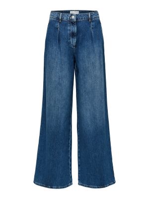 Pantaloni cu talie înaltă cu nasturi cu fermoar Selected Femme Pantaloni cu talie înaltă cu nasturi cu fermoar Selected Femme