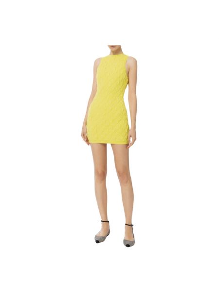 Sukienka mini z wiskozy Elisabetta Franchi żółta