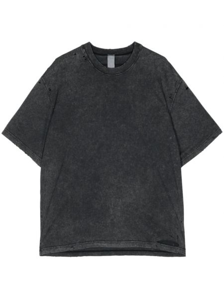 Bavlnené obnosené tričko Attachment sivá