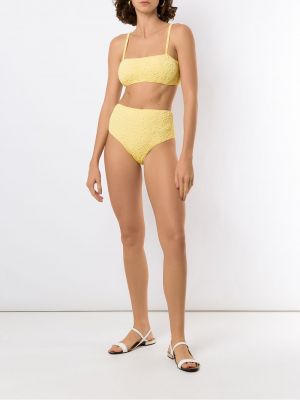 Bikini de tejido jacquard Clube Bossa amarillo