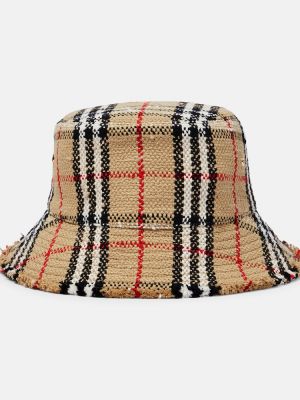 Retro stiliaus pledas kepurė Burberry smėlinė