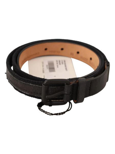 Cinturón de cuero con hebilla Ermanno Scervino negro