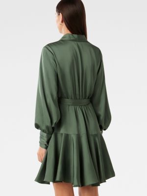 Атласное платье мини Forever New зеленое