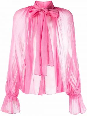 Průsvitná hedvábná halenka Atu Body Couture růžová