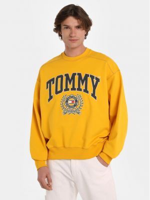 Priliehavá mikina Tommy Jeans žltá
