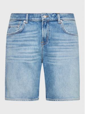 Priliehavé džínsové šortky 7 For All Mankind modrá
