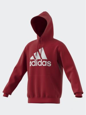 Суичър с качулка Adidas червено