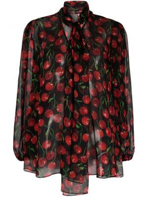 Копринена блуза с принт Dolce & Gabbana