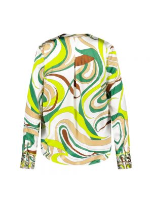 Blusa de seda con estampado con estampado abstracto Herzen's Angelegenheit verde