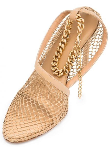 Sandály se síťovinou Bottega Veneta zlaté