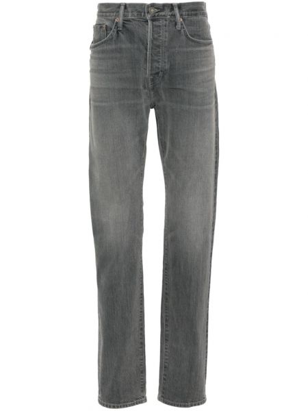 Bavlnené slim fit skinny fit džínsy Tom Ford sivá