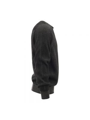 Suéter de cachemir con estampado de cachemira de cuello redondo Sease negro