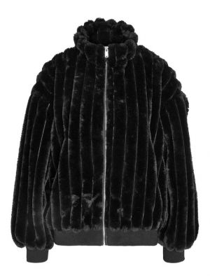 Szőrös kabát Noisy May fekete