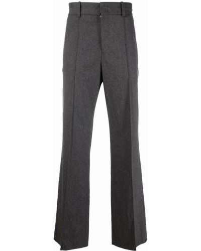Pantalones rectos de cintura alta bootcut Isabel Marant gris