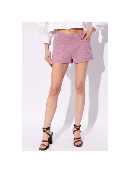 Pantalones cortos de algodón Max Mara violeta