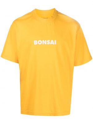 Тениска с принт Bonsai оранжево