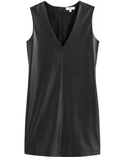 Mini vestido de cuero sin mangas La Redoute Collections negro