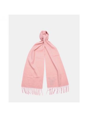 Bufanda con flecos de lana Barbour rosa