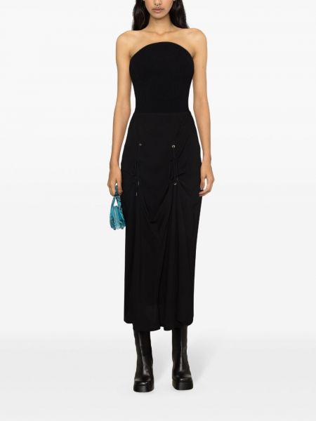 Drapiruotas midi sijonas Vivienne Westwood juoda