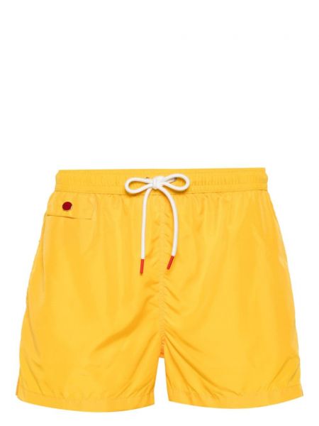 Kratke hlače z vezenjem Kiton rumena